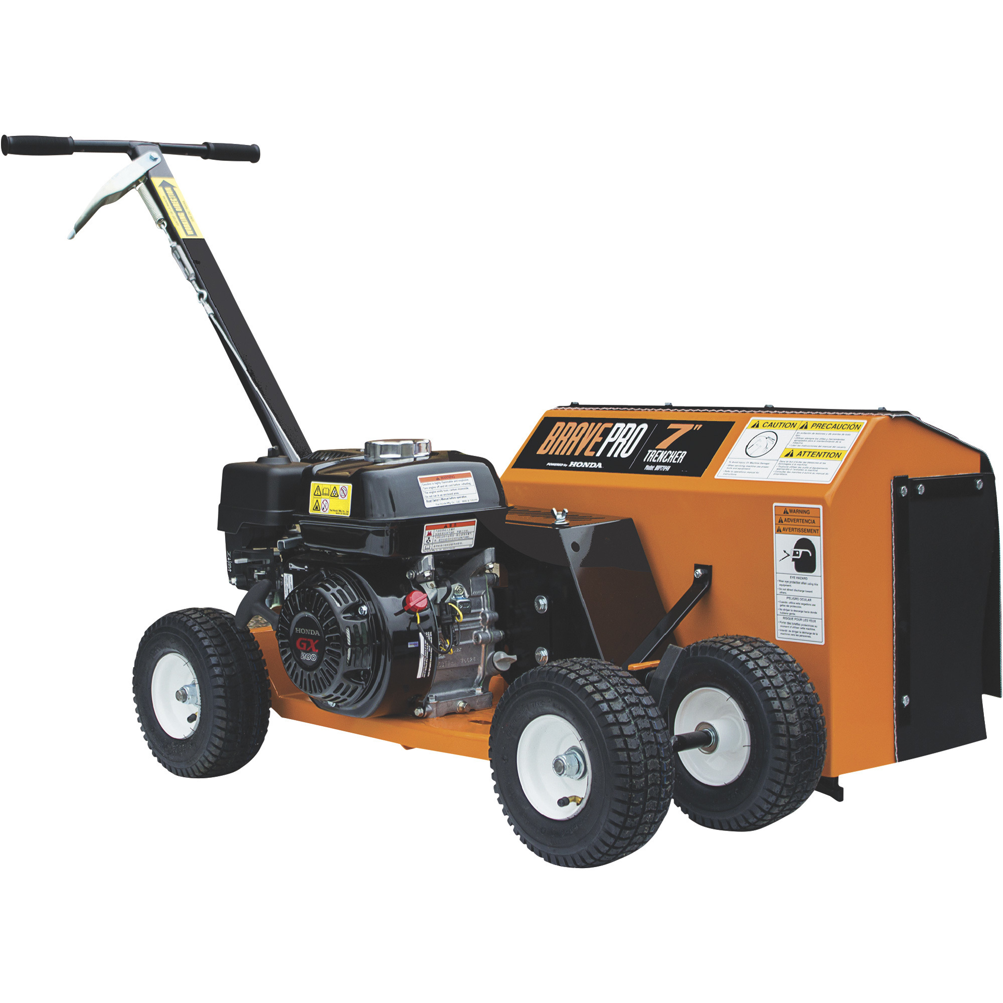 BravePro Trencher, 7 In. Digging Depth, Honda GX200 Engine, Model# BRPT704H
